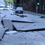 Glasgow water main break on Shettleston Road