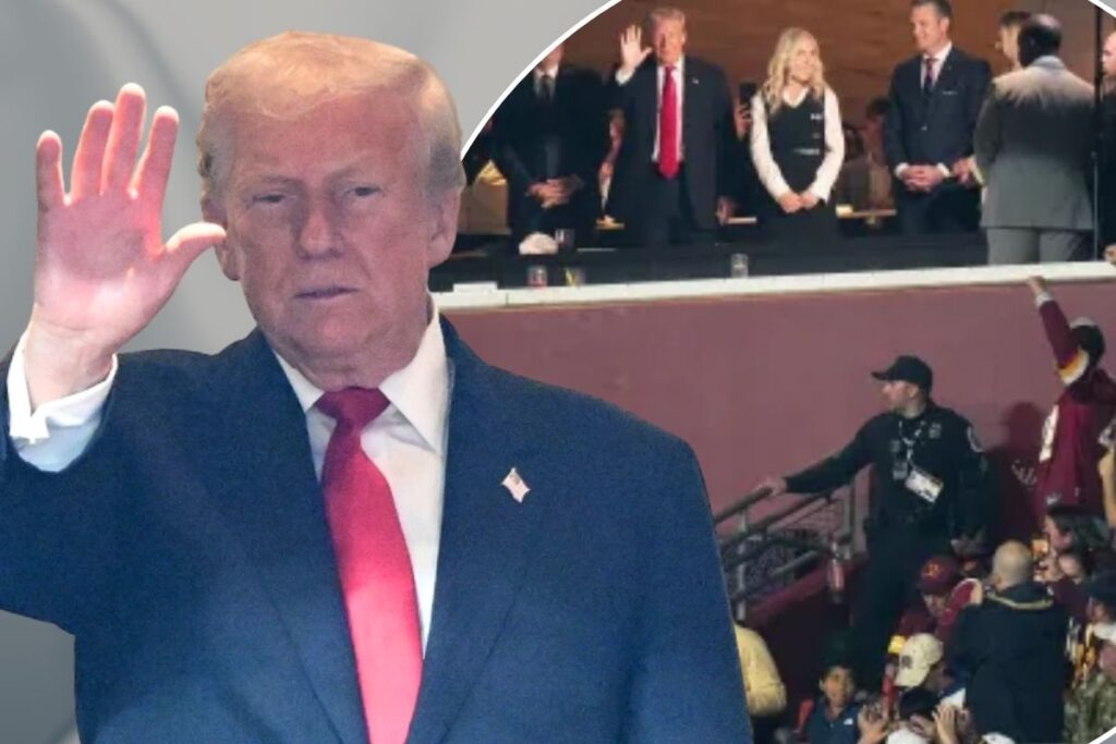 Donald Trump booed at the Commanders' game