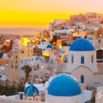 santorini mykonos tourism drop