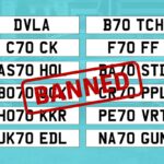 DVLA banned number plates UK