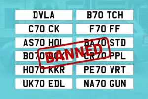 DVLA banned number plates UK
